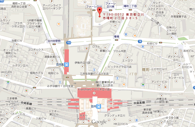 辻本郷税理士法人 立川支店 地図